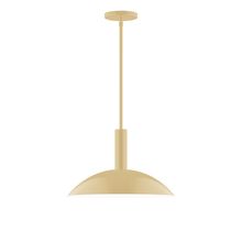  STGX476-17-L13 - 16" Stack Half Dome LED Stem Hung Pendant, Ivory