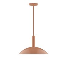  STGX476-19-L13 - 16" Stack Half Dome LED Stem Hung Pendant, Terracotta