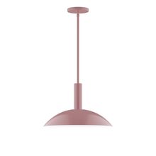  STGX476-20-L13 - 16" Stack Half Dome LED Stem Hung Pendant, Mauve