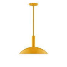  STGX476-21-L13 - 16" Stack Half Dome LED Stem Hung Pendant, Bright Yellow