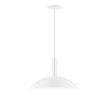  STGX476-44-L13 - 16" Stack Half Dome LED Stem Hung Pendant, White