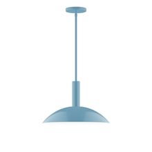  STGX476-54-L13 - 16" Stack Half Dome LED Stem Hung Pendant, Light Blue