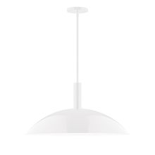  STGX477-44-L14 - 24" Stack Half Dome LED Stem Hung Pendant, White