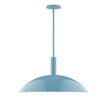  STGX477-54-L14 - 24" Stack Half Dome LED Stem Hung Pendant, Light Blue