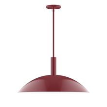  STGX477-55-L14 - 24" Stack Half Dome LED Stem Hung Pendant, Barn Red