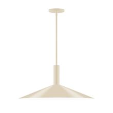  STGX478-16-L10 - 24" Stack Shallow Cone LED Stem Hung Pendant, Cream