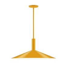  STGX478-21-L10 - 24" Stack Shallow Cone LED Stem Hung Pendant, Bright Yellow