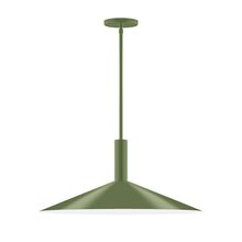  STGX478-22-L10 - 24" Stack Shallow Cone LED Stem Hung Pendant, Fern Green