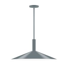  STGX478-40-L10 - 24" Stack Shallow Cone LED Stem Hung Pendant, Slate Gray