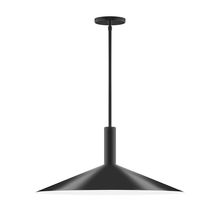  STGX478-41-L10 - 24" Stack Shallow Cone LED Stem Hung Pendant, Black