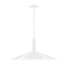  STGX478-44-L10 - 24" Stack Shallow Cone LED Stem Hung Pendant, White