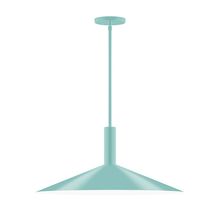  STGX478-48-L10 - 24" Stack Shallow Cone LED Stem Hung Pendant, Sea Green