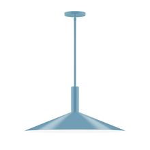  STGX478-54-L10 - 24" Stack Shallow Cone LED Stem Hung Pendant, Light Blue