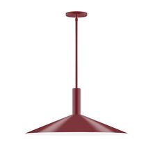  STGX478-55-L10 - 24" Stack Shallow Cone LED Stem Hung Pendant, Barn Red