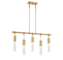  1-1365-5-322 - Chelsea 5-Light Linear Chandelier in Warm Brass