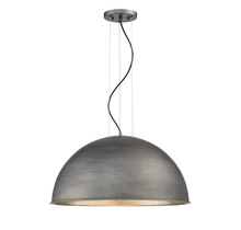  7-5014-3-85 - Sommerton 3-Light Pendant in Rubbed Zinc with Silver Leaf