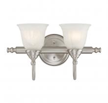  8-1062-2-SN - Brunswick 2-Light Bathroom Vanity Light in Satin Nickel