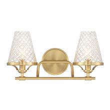  8-3596-2-322 - Candler 2-Light Bathroom Vanity Light in Warm Brass