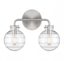  8-4300-2-SN - Mason 2-Light Bathroom Vanity Light in Satin Nickel