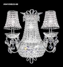  94109GA22-55 - Princess Wall Sconce with 2 Lights; Gold Accents Only