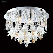 James R Moder 96324AG22W - Murano Collection Flush Mount
