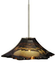  PD038CGSNX2M - Pendant Peak Crystal Cognac Satin Nickel G4 Xenon 20W Monopoint Canopy