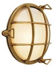 Stone Lighting WO850BRMB6 - Outdoor Wall Tortuga Round Brass Medium Base Incandescent 60W