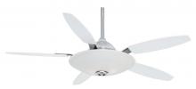 Casablanca AEP C39G199L - Two Light Chrome Glass: Frosted White Ceiling Fan
