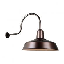  H-QSN15118-SA-145/QSNHL-C-145 - 18" Gooseneck Light Warehouse Shade, QSNHL-C Arm