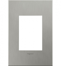  AWC1G3BS4 - adorne® Brushed Stainless Steel One-Gang-Plus Screwless Wall Plate