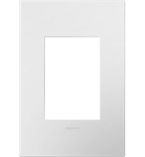  AWP1G3WHW4 - Adorne® Gloss White-on-White One-Gang-Plus Screwless Wall Plate with Microban®