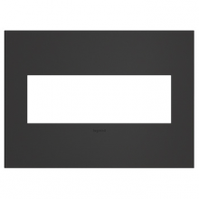  AWC3GSBL4 - adorne® Satin Black Three-Gang Screwless Wall Plate