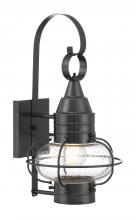  1513-GM-SE - Classic Onion Outdoor Wall Light - Gun Metal with Seeded Glass