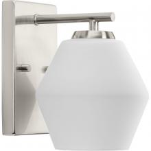  P300430-009 - Copeland Collection One-Light Brushed Nickel Mid-Century Modern Vanity Light