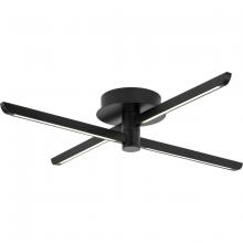  P350230-31M-30 - Pivot LED Four-Light Matte Black Modern Semi-Flush or Wall Mount Fixture