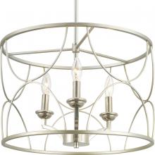  P400177-134 - Landree Collection Three-Light Silver Ridge Luxe Chandelier Light