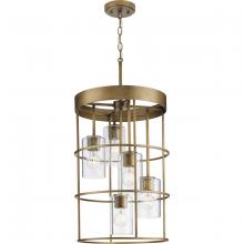  P500402-196 - Burgess Collection Five-Light Aged Bronze Modern Farmhouse Hall & Foyer Light