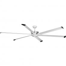  P250030-028 - Huff Collection Indoor/Outdoor 96" Six-Blade Satin White Ceiling Fan