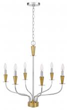 CAL Lighting FX-3763-6 - 60W x 4 Weston metal chandelier