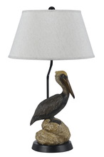  BO-2613TB - 150W Pelican Resin Table Lamp