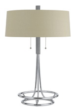  BO-2744TB - 60W X 2 Leccemetal Table Lamp with Burlap Shade