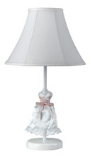  BO-5690 - 21" Height Doll Skirt Lamp in White Finish