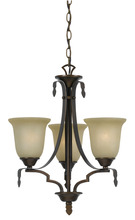  FX-3506/3 - 21" Inch Six Light Chandelier in Gold Bronze