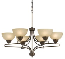  FX-3529/6 - 27.50" Six Light Chandelier in Rust