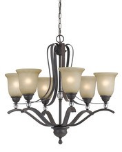  FX-3530/6 - 60W X 6 Riverton Metal 6 Light Chandelier Fixture