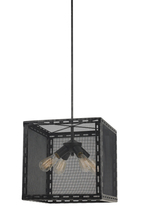  FX-3625-4 - 16" Inch Tall Metal Chandelier in Iron Finish