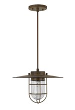  FX-3724-1P - 8.5" Height Metal Pendant in Rust Finish