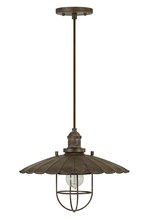  FX-3725-1P - 10.5" Height Metal Pendant in Rust Finish