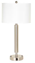  LA-2004NS-2RBS - 30" Tall Metal Table Lamp in Brushed Steel