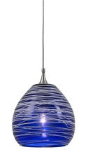  UP-1065/6-BS - 4.7" Tall Glass and Metal Pendant with Brushed Steel